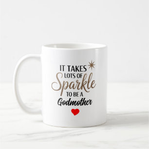 ✨ Glitter Citat Geschenk voor Godmoeder Koffiemok
