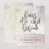 Glitter classter baby is koud buiten Kerstmis (Voorkant / Achterkant)