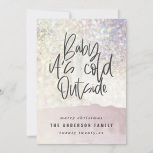 Glitter classter baby is koud buiten Kerstmis