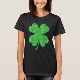 Glitter Clover Shamrock St Patricks Day for Women T-shirt