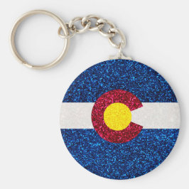 Glitter Colorado vlag sleutelhanger