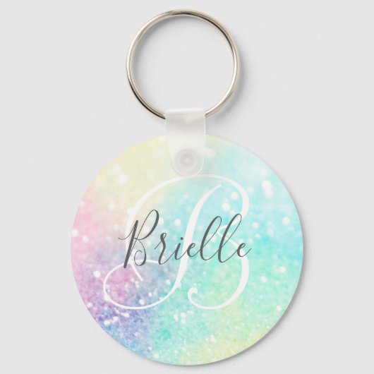 Glitter Colorful Glamoureus  Patroon Sleutelhanger (Achterkant)