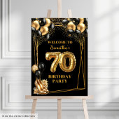 Glitter Confetti 70ste verjaardag gepersonaliseerd Medium Cadeauzakje