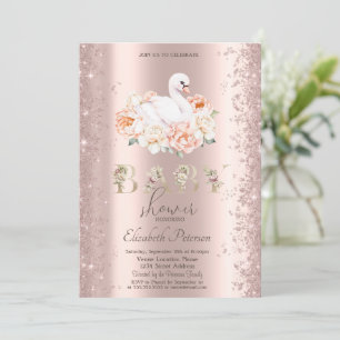 Glitter Confetti Bloemens Zwangerschapsfeestje Zwa Kaart