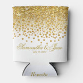 Glitter Confetti Douche Bruiloft | goudwit Blikjeskoeler (Voorkant)