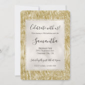 Glitter Confetti Glitzy Zebra Afdrukken Kaart (Voorkant)