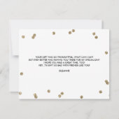 Glitter Confetti - Hartelijk dank Bedankkaart (Achterkant)