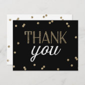 Glitter Confetti - Hartelijk dank Bedankkaart (Voorkant / Achterkant)
