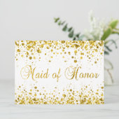 Glitter Confetti | Maid of Honor Kaart (Staand voorkant)