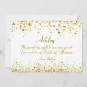 Glitter Confetti | Maid of Honor Kaart (Achterkant)