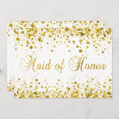 Glitter Confetti | Maid of Honor Kaart (Voorkant / Achterkant)