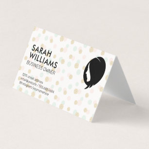 Glitter Confetti   Polka Dot   Vrouwelijke Schoonh Visitekaartjes
