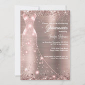 Glitter confetti quinceanera uitnodiging (Voorkant)