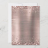 Glitter confetti quinceanera uitnodiging (Achterkant)