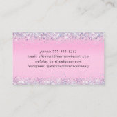 Glitter Confetti Roze Visitekaartje (Achterkant)