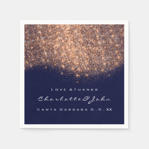 Glitter Copper Blue Navy White Servet