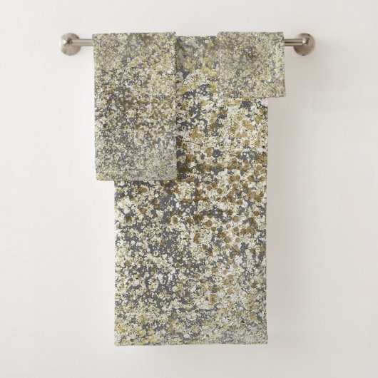 Glitter Crackle Moderne Chic Glam Sparkle Bad Handdoek (Insitu)