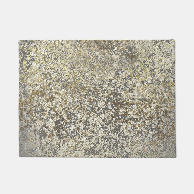 Glitter Crackle Moderne Chic Glam Sparkle Deurmat (Voorkant)