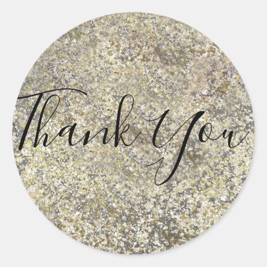 Glitter Crackle Moderne Chic Glam Sparkle Ronde Sticker (Voorkant)