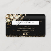 Glitter Credit Debit Card styling Glitter Gold lip Visitekaartje (Achterkant)