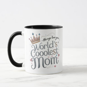 Glitter Crown-Mok Schattige hartontwerp Ringer Mok