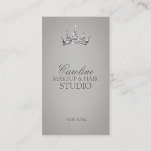 Glitter Crown Symbol Makeup & Hair Stylist Card Visitekaartje