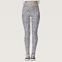 Glitter Crystal Shards Pattern – Sparkling Faceted Leggings