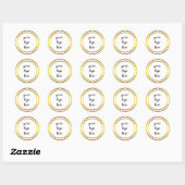 Glitter Custom Logo Class Gold Cirkel Ringrand Gli Ronde Sticker (Vel)