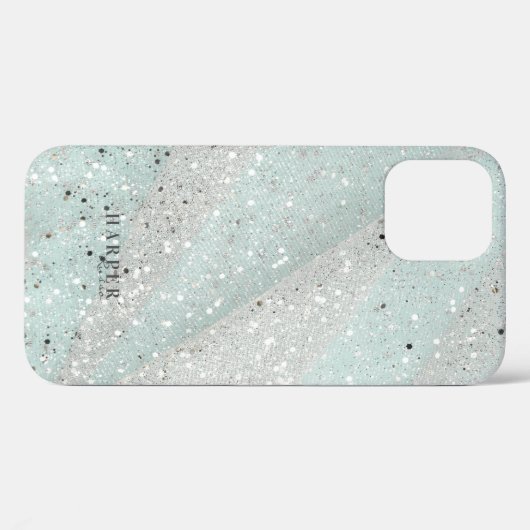 Glitter Custom Name Hoesje-Mate iPhone Case (Achterkant (horizontaal))