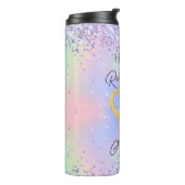Glitter Custom Retirement Gift for her Thermal Tum Thermosbeker (Gedraaid links)