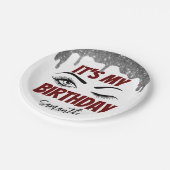 Glitter Cute Birthday 18th | 21e | 30e | 50e Papieren Bordje (Gekanteld)