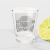 Glitter Damask Shot Glas (Achterkant)