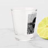 Glitter Damask Shot Glas (Links)