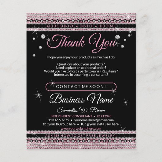 Glitter Dank je Flyer (Voorkant)