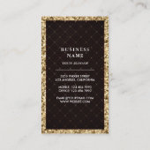 Glitter Dark Chocolade Aangepaste kofferbakkerij Visitekaartje (Achterkant)