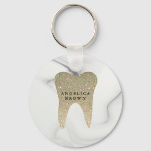 Glitter Dental Marble Pattern Sleutelhanger
