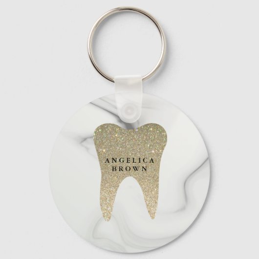 Glitter Dental Marble Pattern Sleutelhanger (Voorkant)