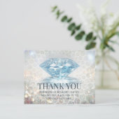 Glitter Diamond Gemstone Jewelry Designer Briefkaart (Staand voorkant)