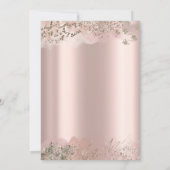 Glitter Diamonds Border Roos Gold 18e verjaardag Kaart (Achterkant)