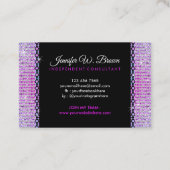 Glitter Diamonds Girly Visitekaartje (Achterkant)