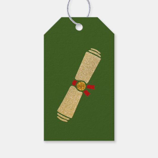 Glitter Diploma Afstuderen Cadeaulabel (Voorkant)