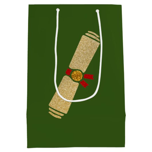 Glitter Diploma Afstuderen Medium Cadeauzakje (Achterkant)