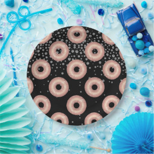 Glitter Donut Confetti Pattern Papieren Bordje