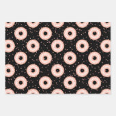 Glitter Donut Pattern Inpakpapier Vel (Voorkant)
