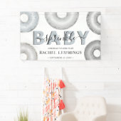 Glitter Donut Sprinkle Boy Baby shower Spandoek (Insitu)