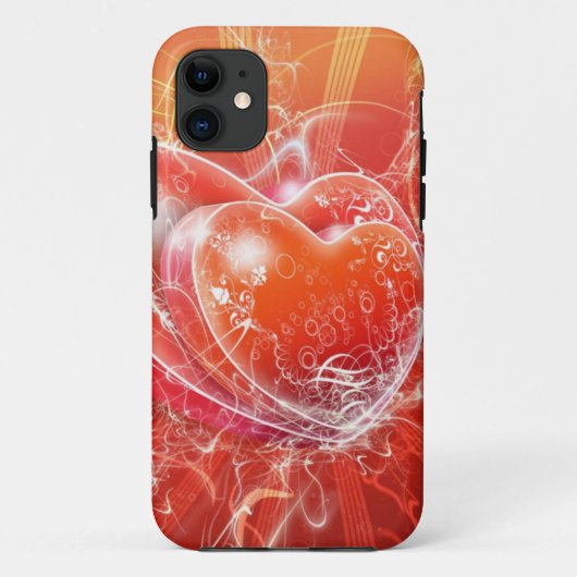 Glitter Double Heart Hoesje (Achterkant)