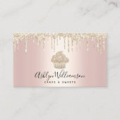 Glitter Drift Bakkerij Schuif Roze Visitekaartje (Voorkant)