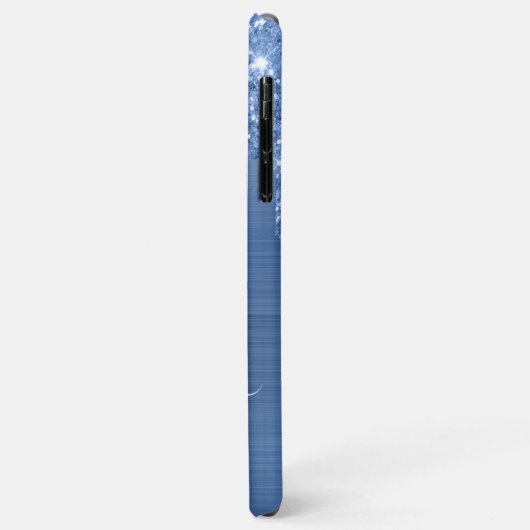 Glitter Drift Blue Monogram Case-Mate iPhone Case (Achterkant/links)