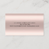 Glitter Drift elegant professioneel Roos Gold Visitekaartje (Achterkant)