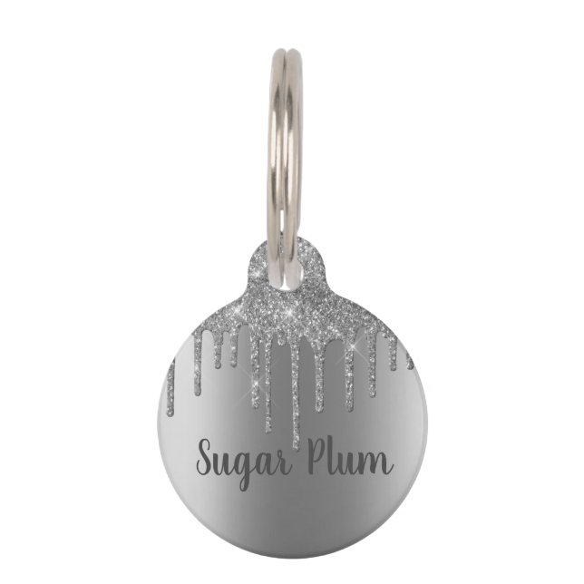  Glitter Drift Pet Dog Lost ID Huisdierpenning (Voorkant)